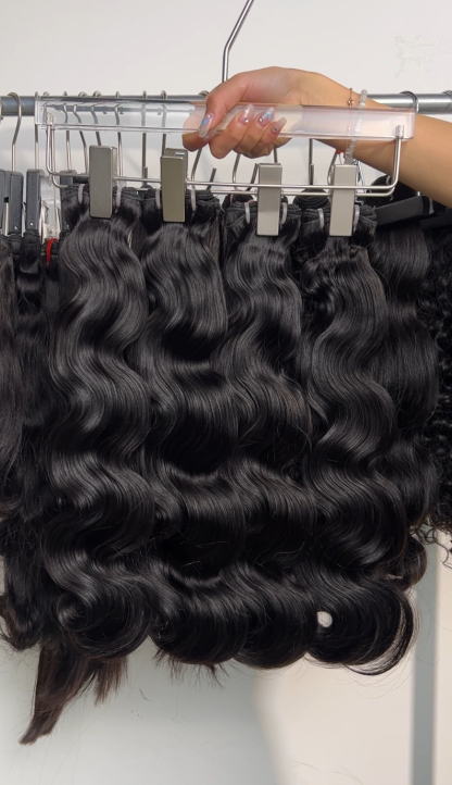 Top quality luxury Burmese hair bundles wholesale! natural color