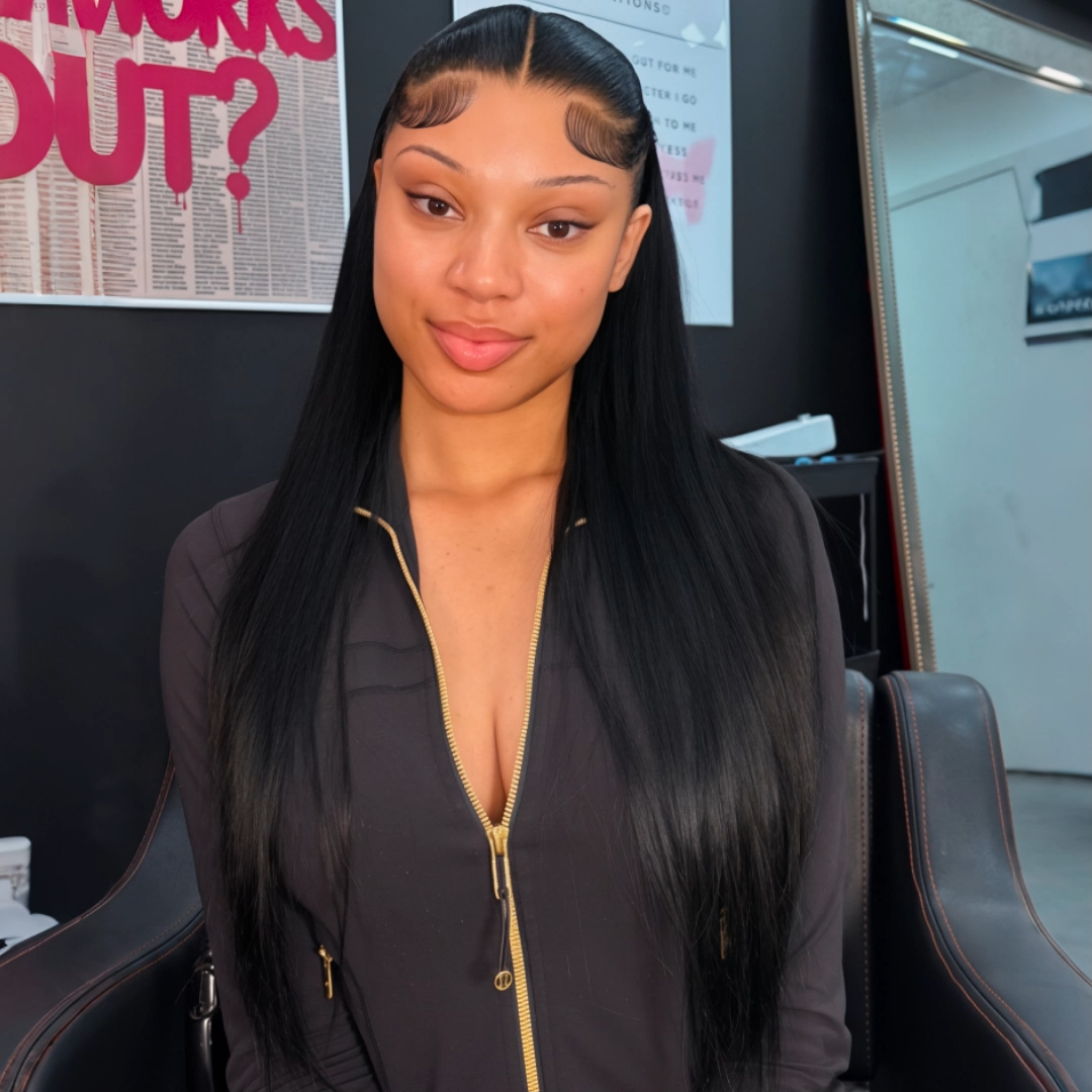 Raw Hair Straight Lace Frontal Wigs Glueless Human Hair Wigs Pre Plucked HD 13x6 13x4 250% Density Wig