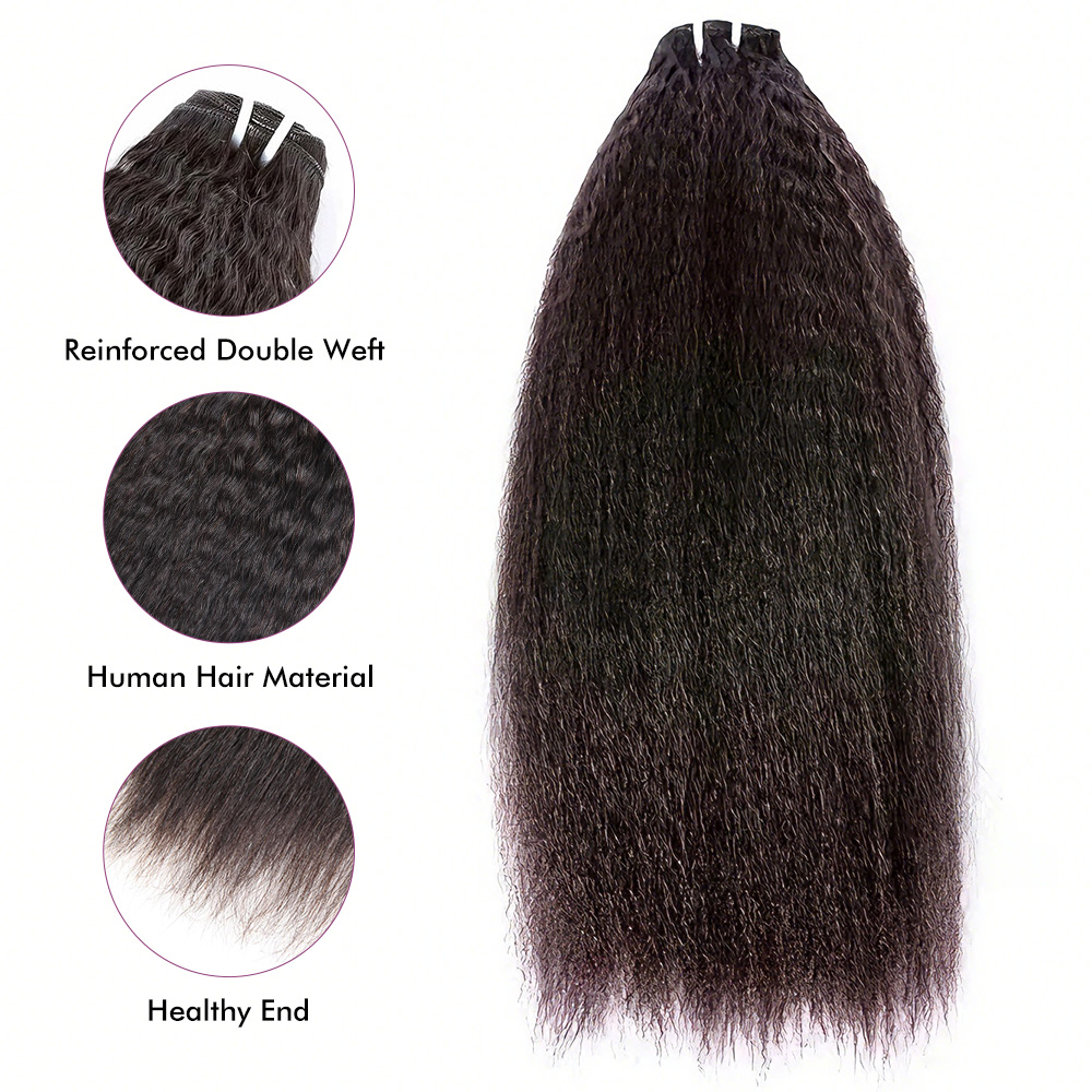Burmese Kinky Straight  Hair Bundles