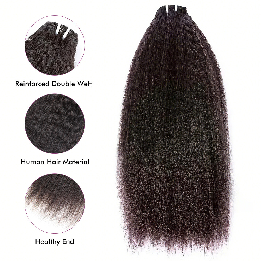 Burmese Kinky Straight  Hair Bundles