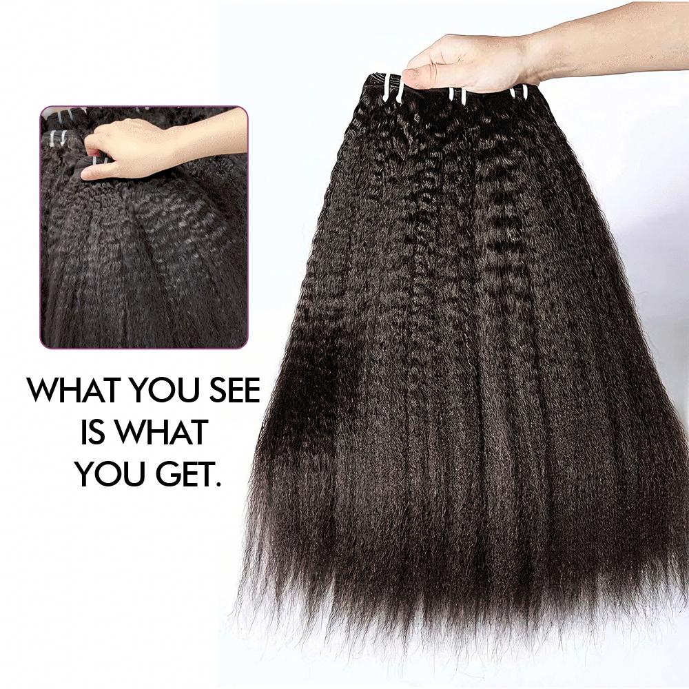 Burmese Kinky Straight  Hair Bundles