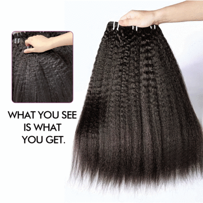 Burmese Kinky Straight  Hair Bundles