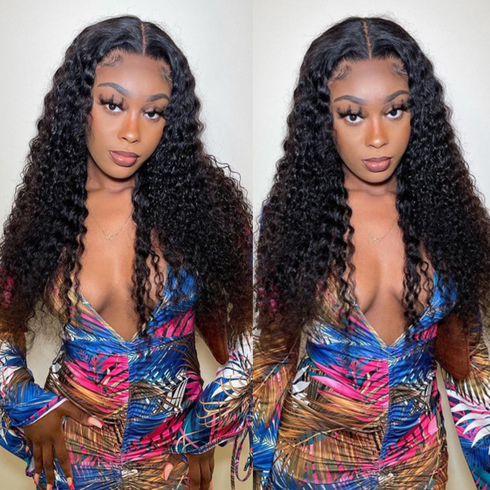 Raw Hair Deep Wave Wigs 13x4 13x6 Frontal Wig Pineapple Wave HD Frontal Wig