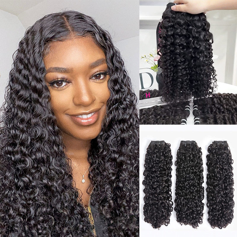Best Curly hair Raw hair wholesale unprocessed hair bundle deal 1 bundle/ 3 bundle /4 bundle