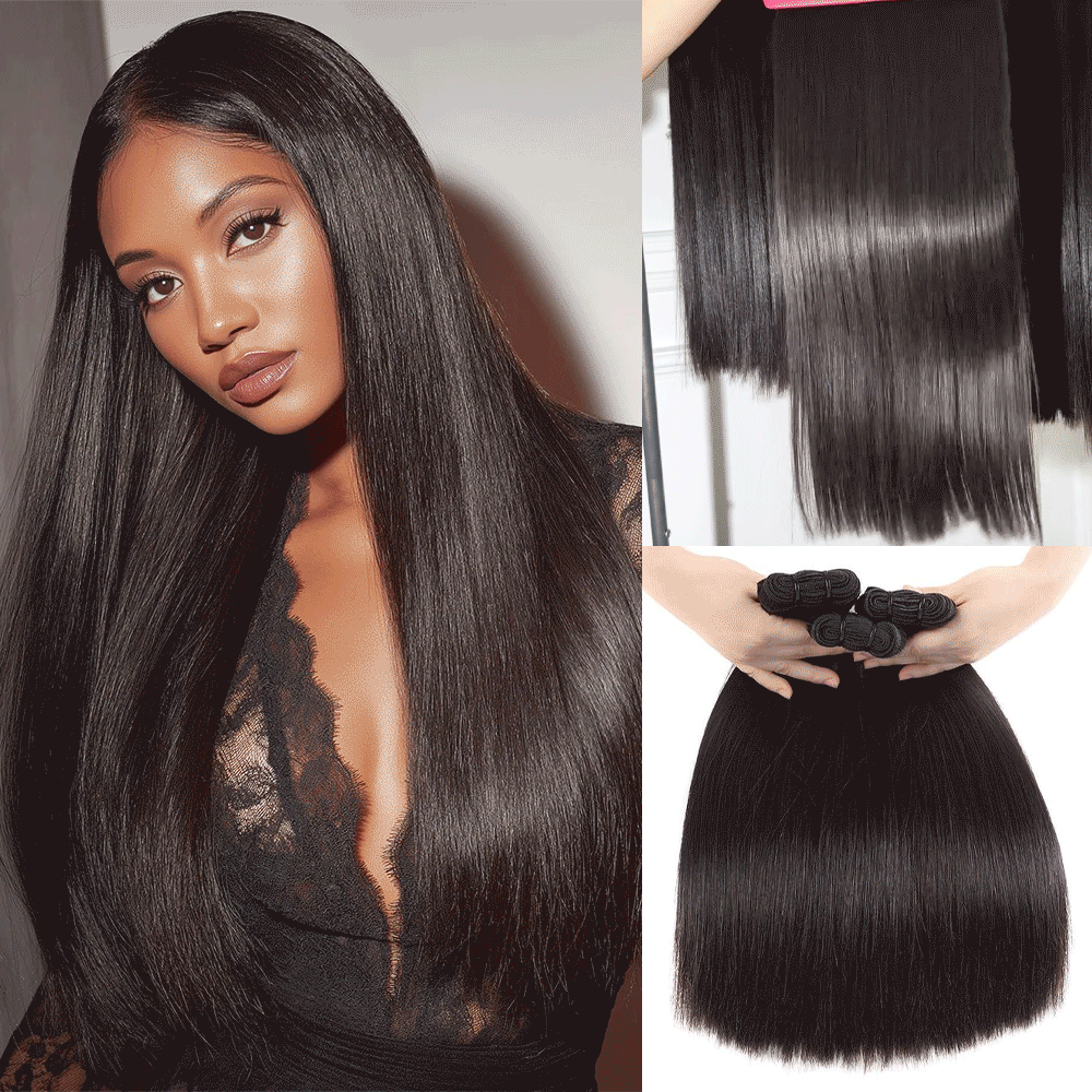 Straight one donor hair top grade raw hair bundle natural color unprocessed hair bundle deal 1 bundle/ 3 bundle /4 bundle