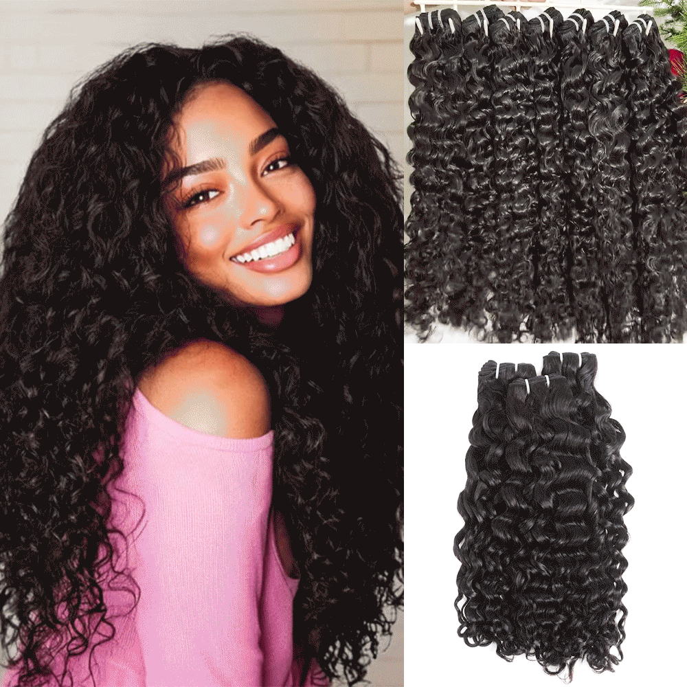 Raw human hair water wave hair bundle wholesale unprocessed bundle deal 1 bundle/ 3 bundle /4 bundle
