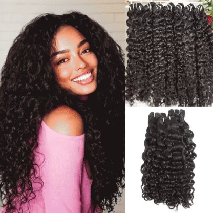 Raw human hair water wave hair bundle wholesale unprocessed bundle deal 1 bundle/ 3 bundle /4 bundle