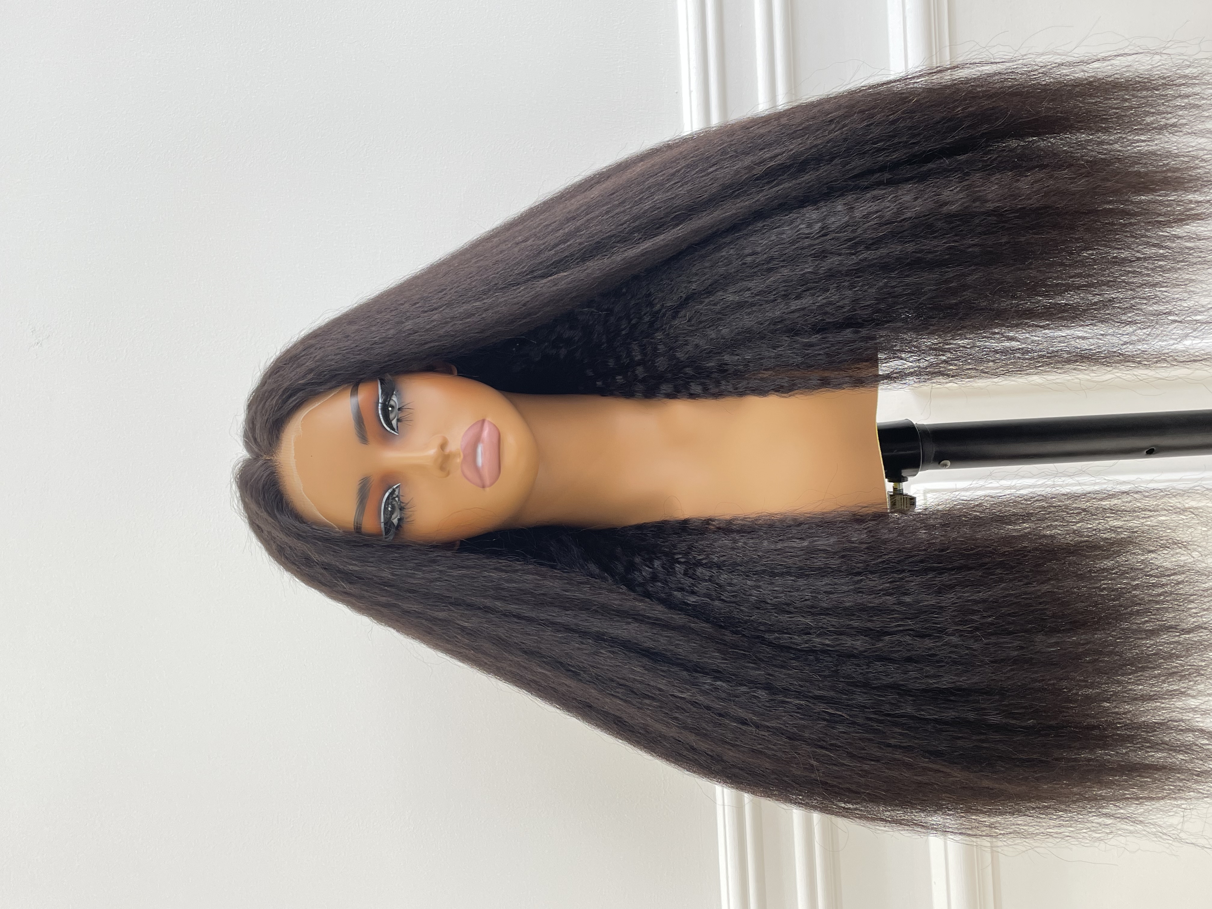 Raw Hair Natural Hairline Kinky Straight Hair 13x6 13x4 HD Lace Forntal Human Hair Wig Free Part