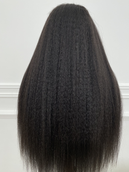 Raw Hair Natural Hairline Kinky Straight Hair 13x6 13x4 HD Lace Forntal Human Hair Wig Free Part