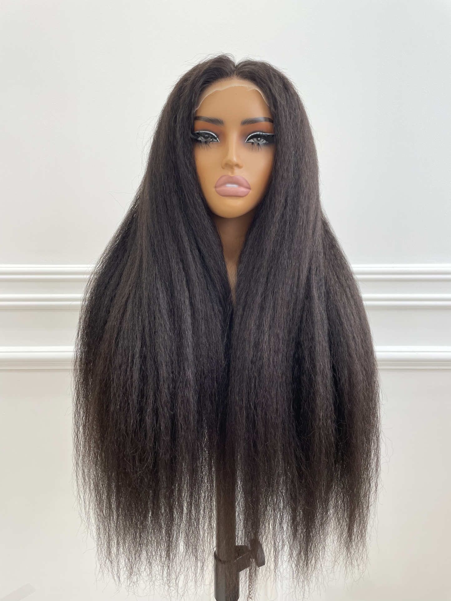 Raw Hair Natural Hairline Kinky Straight Hair 13x6 13x4 HD Lace Forntal Human Hair Wig Free Part