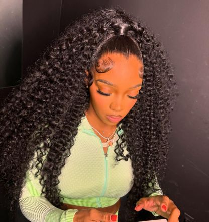 Raw Hair Curly 13x6 13x4 Glueless HD Lace Frontal Wig Deep Curly HD Wigs