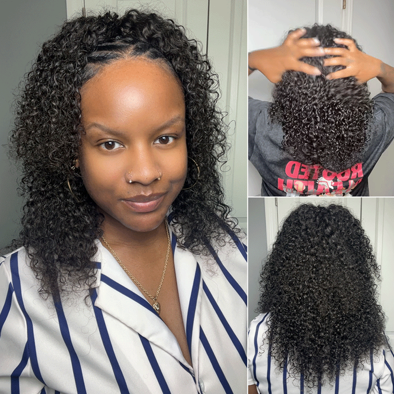 Pre-Separated Feather Crochet Human Hair for Miracle Knots Boho Braids | Deep Wave, Burmese Curly Protective Style 