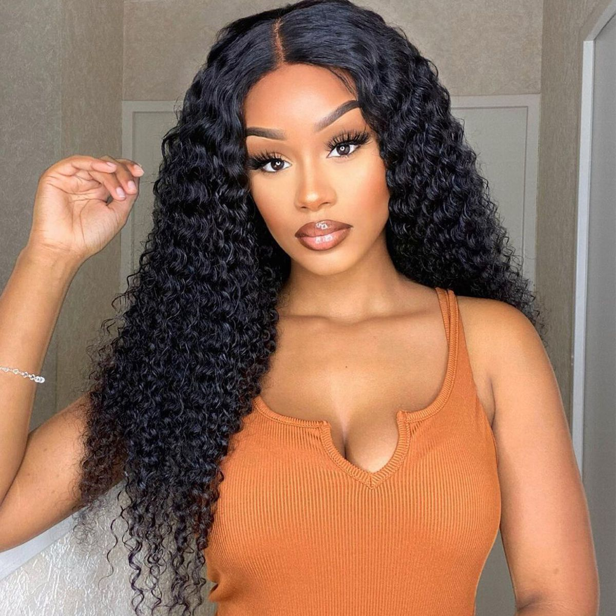 Raw Hair Curly 13x6 13x4 Glueless HD Lace Frontal Wig Deep Curly HD Wigs
