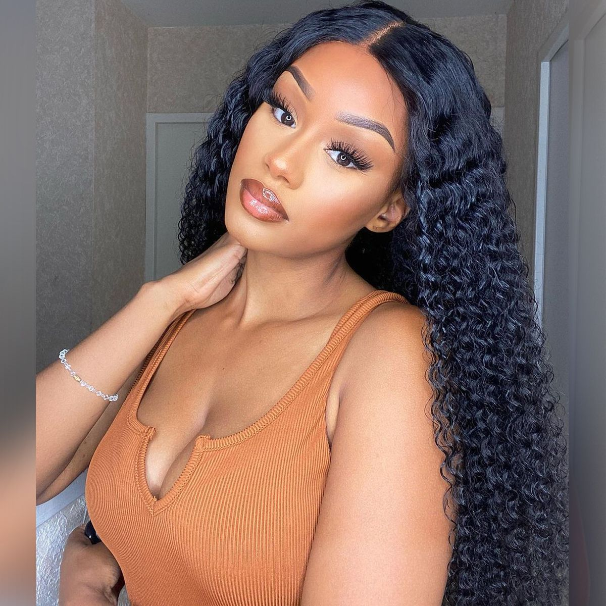 Raw Hair Curly 13x6 13x4 Glueless HD Lace Frontal Wig Deep Curly HD Wigs