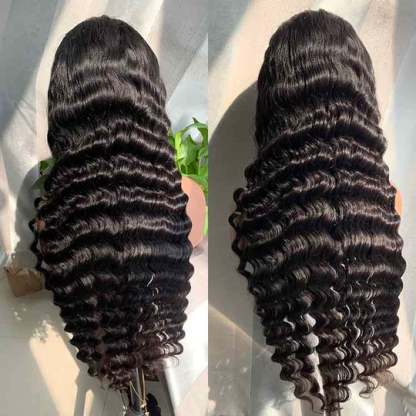 Raw Hair Deep Wave Wigs 13x4 13x6 Frontal Wig Pineapple Wave HD Frontal Wig