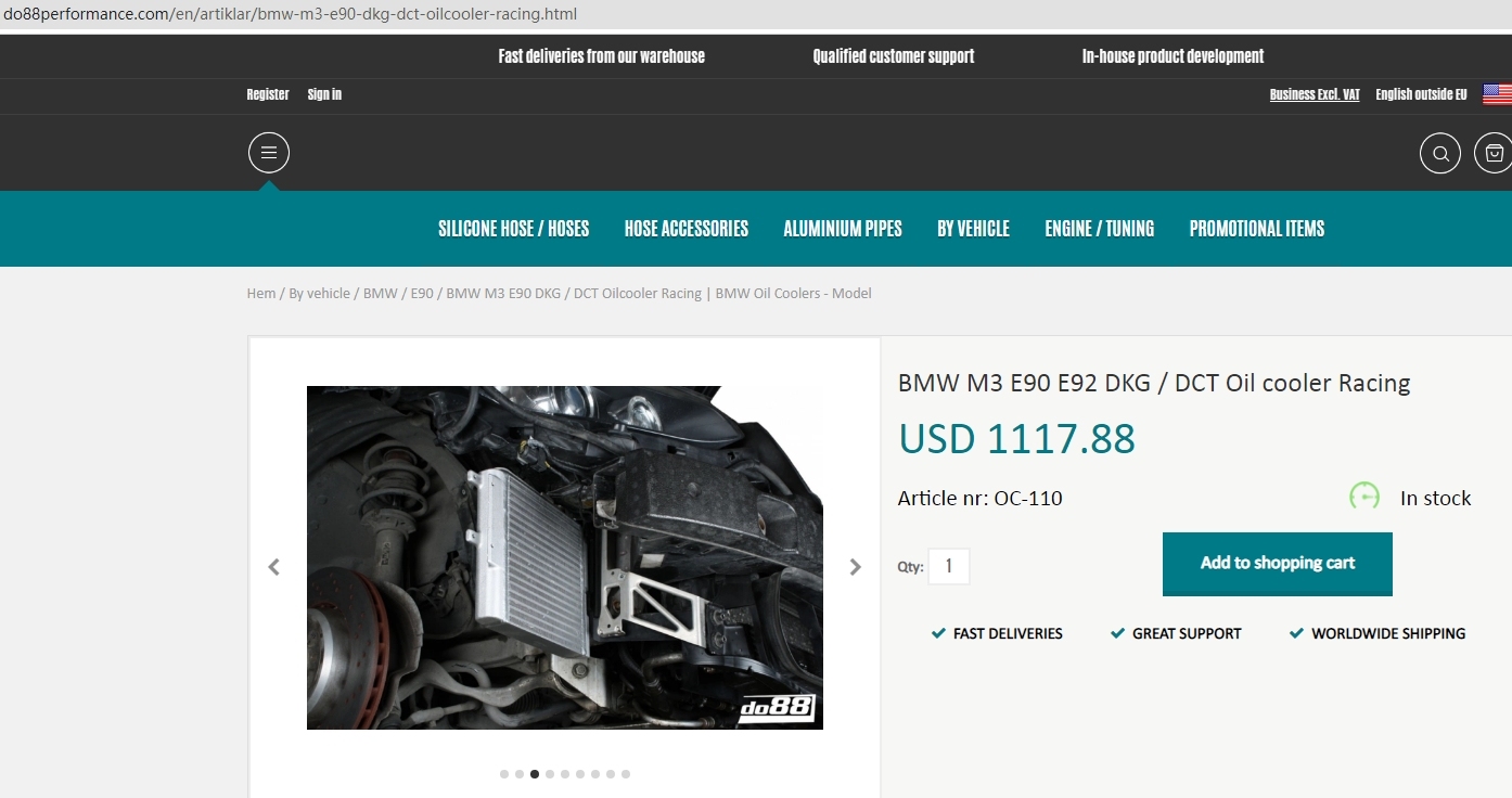 BMW 335i N54 upgrade Oil cooler Racing