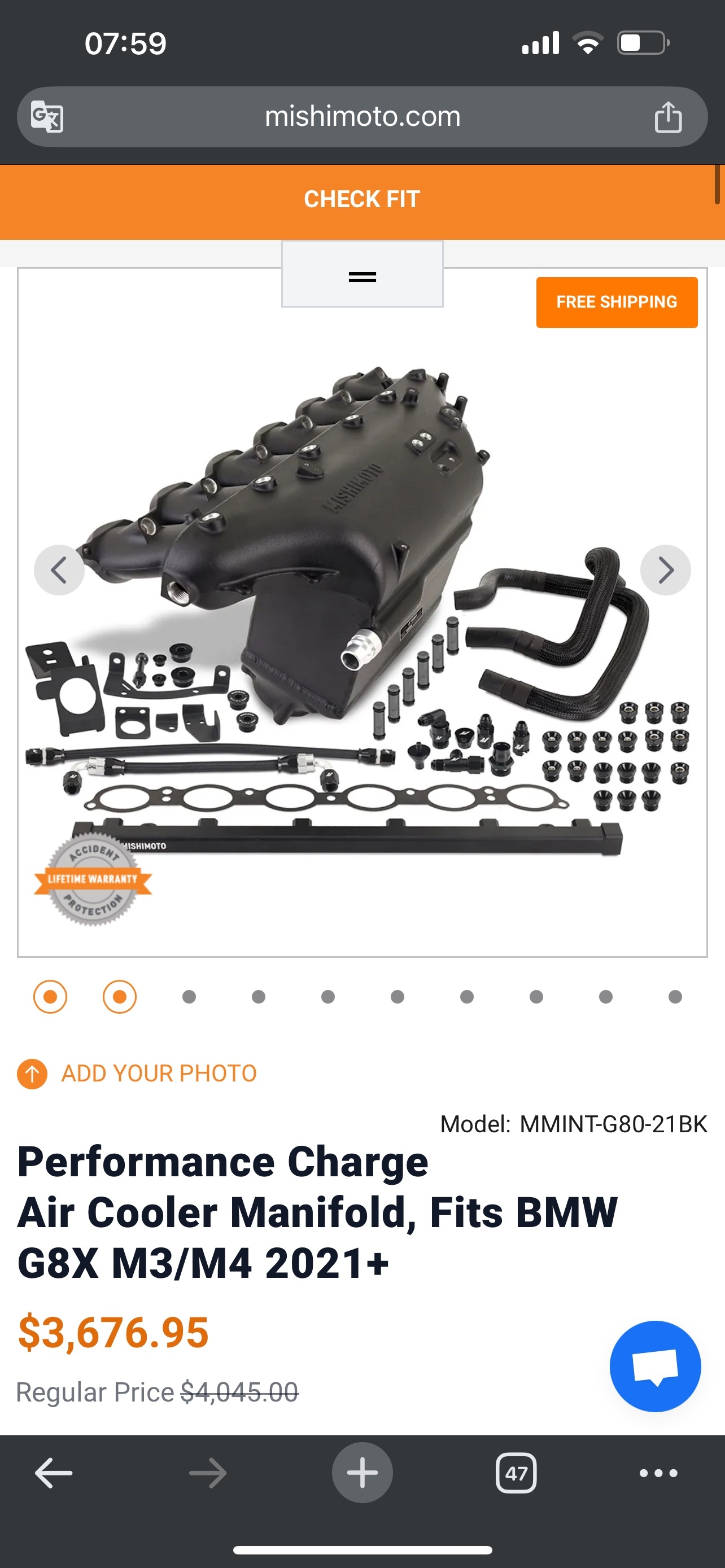 Performance Charge Air Cooler Manifold, Fits BMW G8X M3/M4 2021+