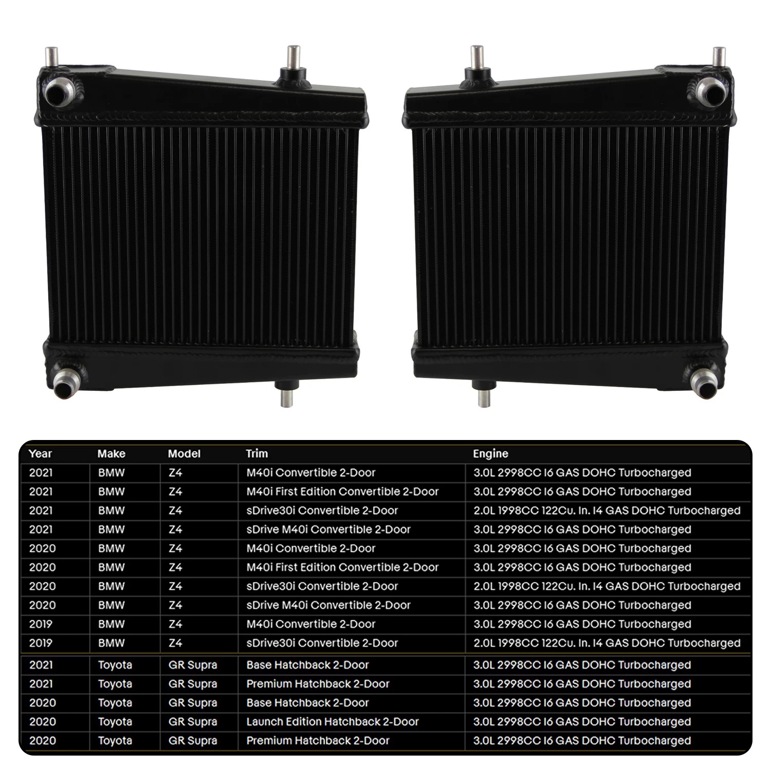 B58TU@M340i&Z4&toyota supra Performance Auxiliary Radiators