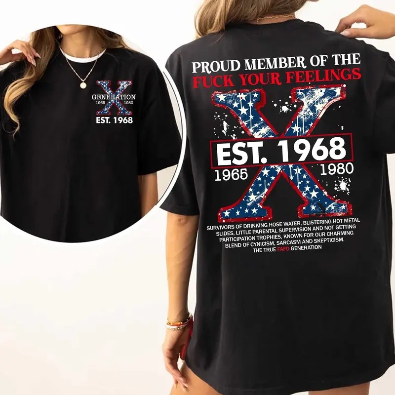 Proud Gen X Member Customize Year Shirt