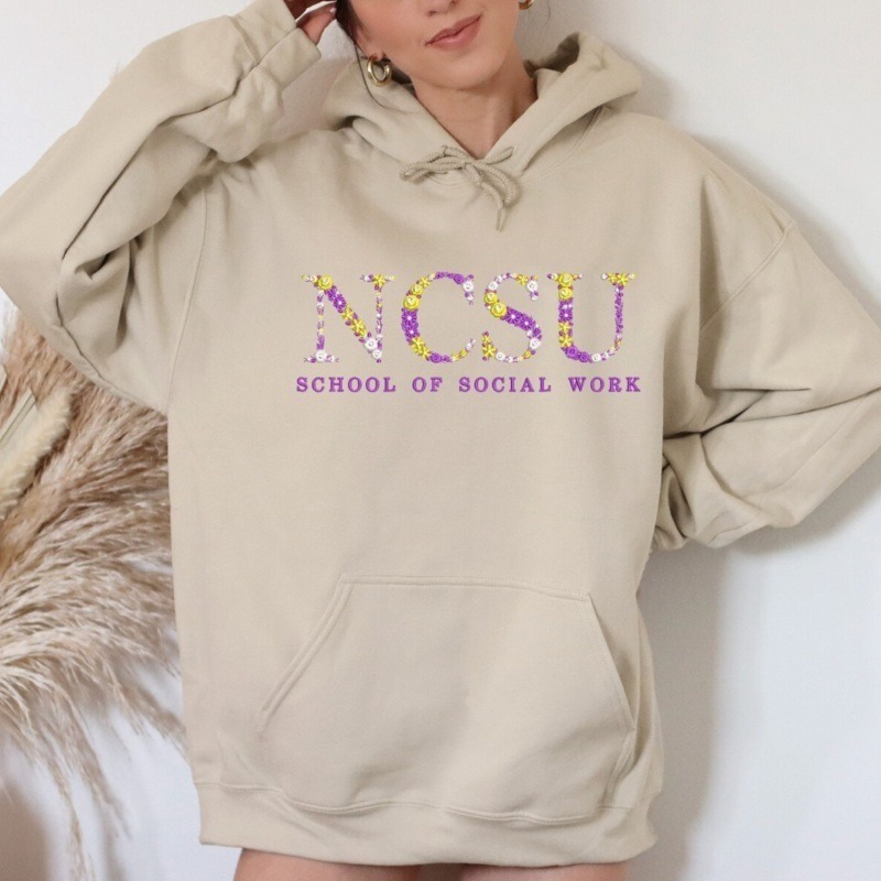 Custom Floral College Team Embroidered Sweatshirt & Tshirt