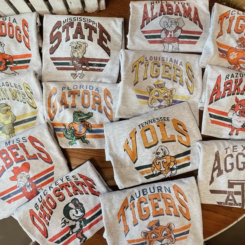 Retro College Football Mascot T-shirt Crewneck Sweatshirt