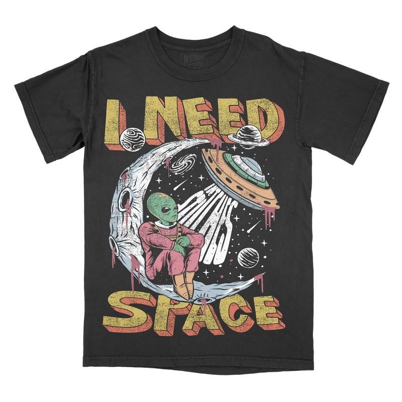 “Retro Alien I Need Space” Sci - Fi Humor Tee