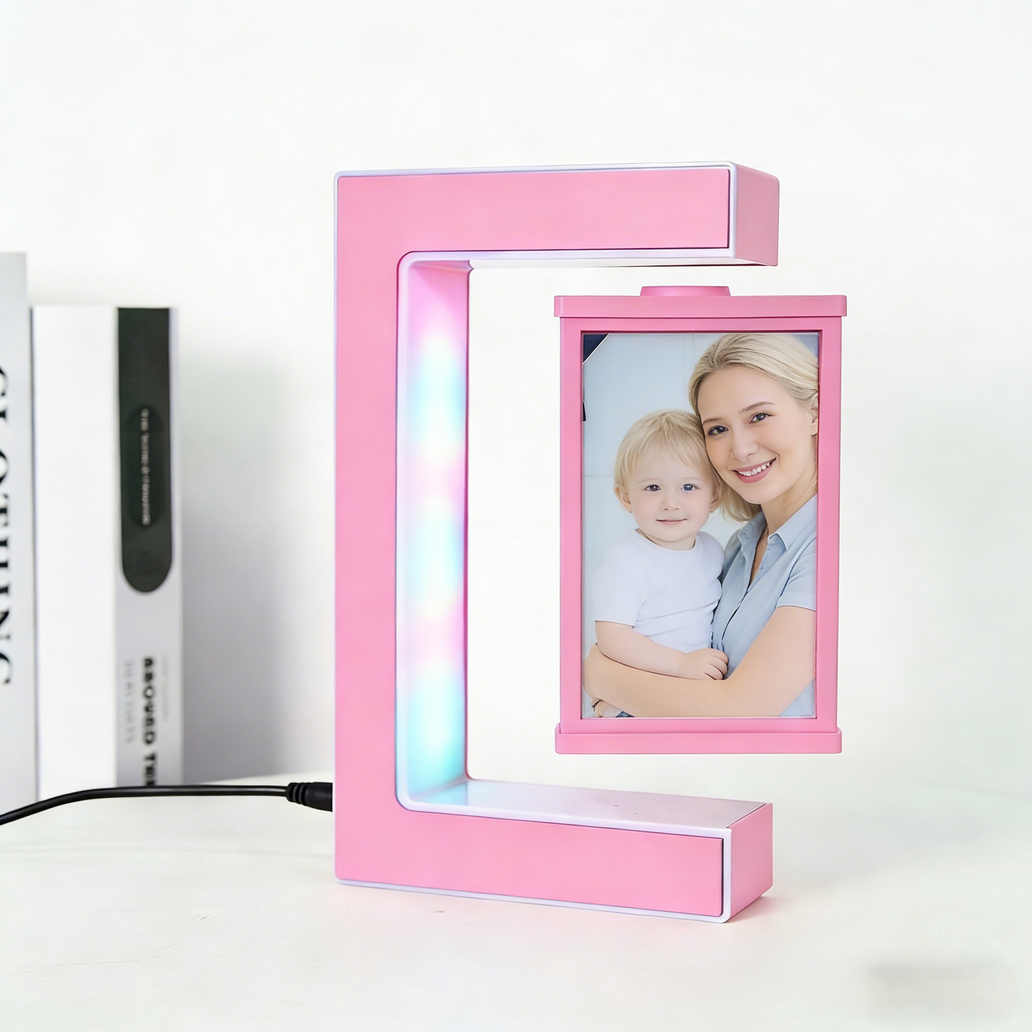 LED Floating Picture Frame – Modern Lighted Photo Display Frame