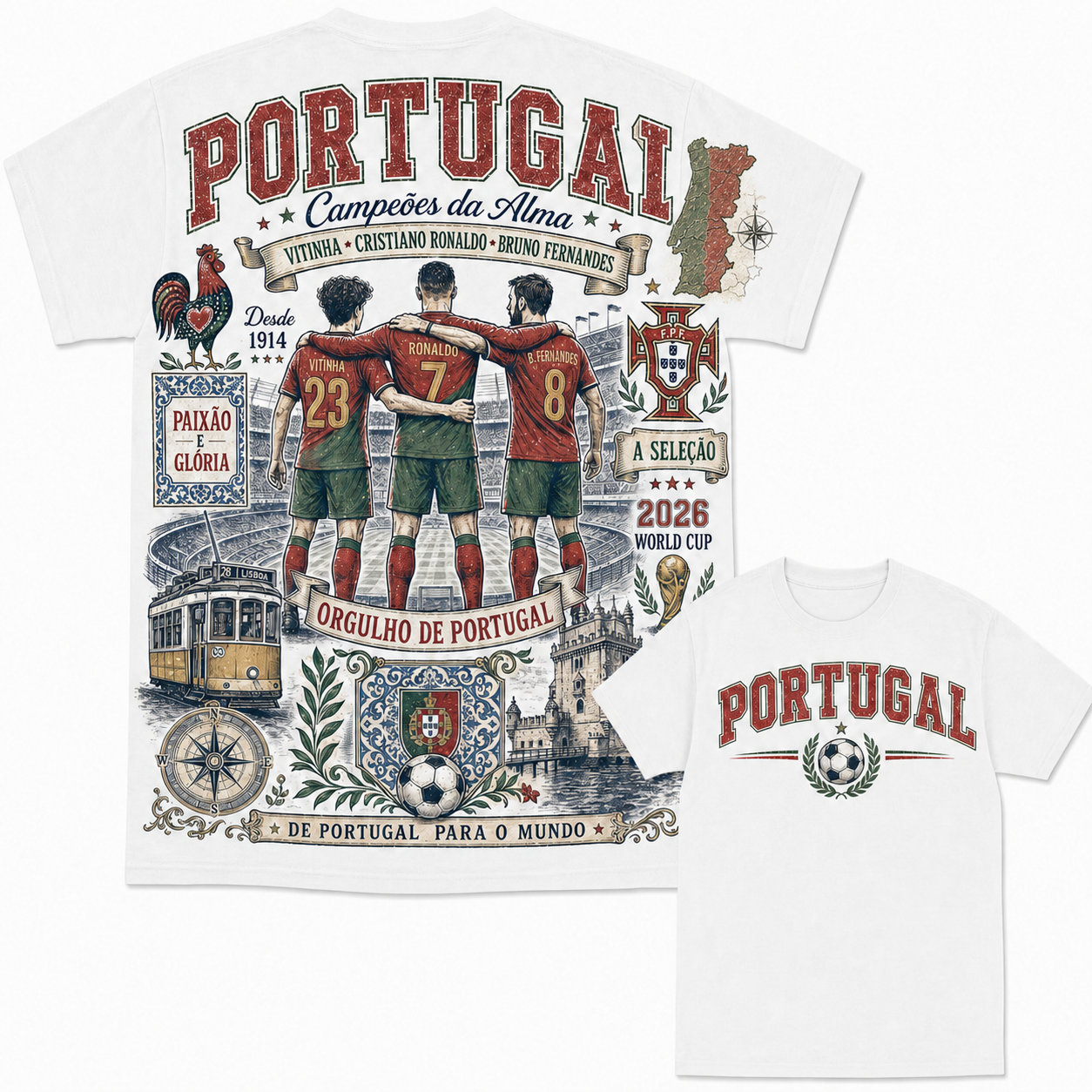 National Soccer Heritage Graphic T-Shirt 100% Cotton