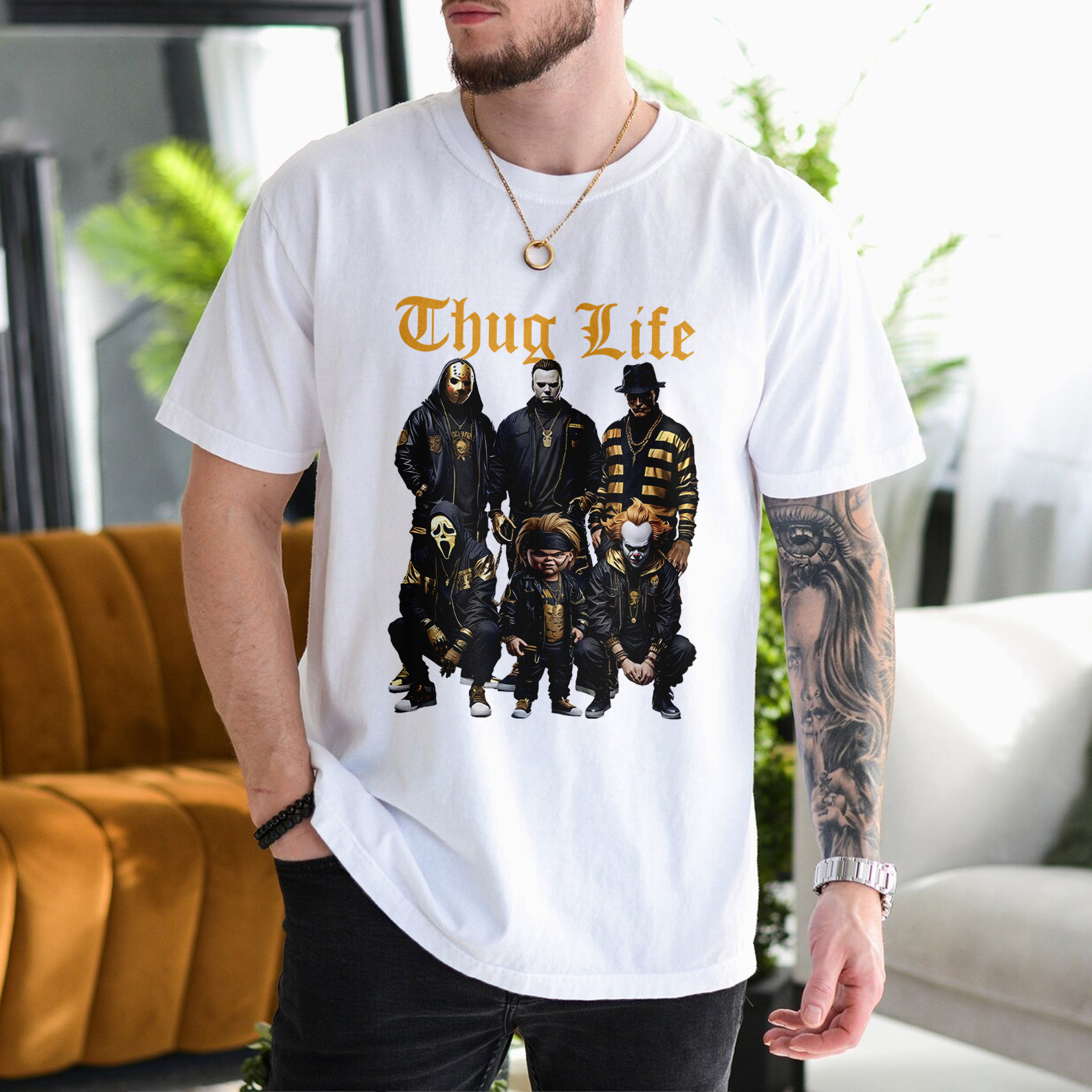 Golden Horror Movie Halloween Shirt