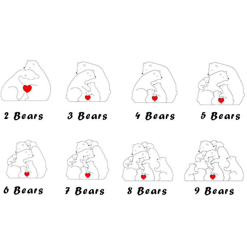 2024 Wooden Bears Family Puzzle