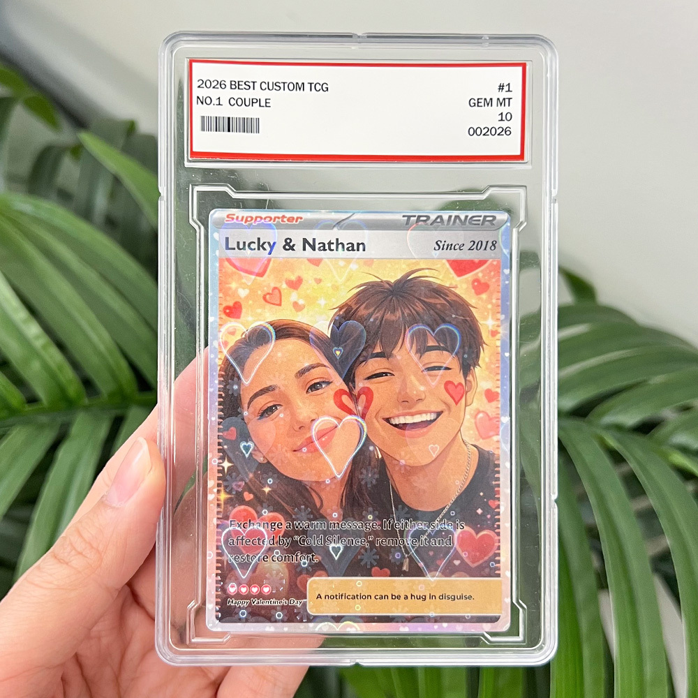 50% OFF💕Personalized Couple Anime Supporter Trainer Card Pokecard