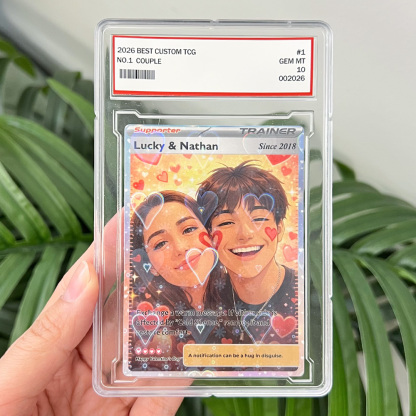 50% OFF💕Personalized Couple Anime Supporter Trainer Card Pokecard