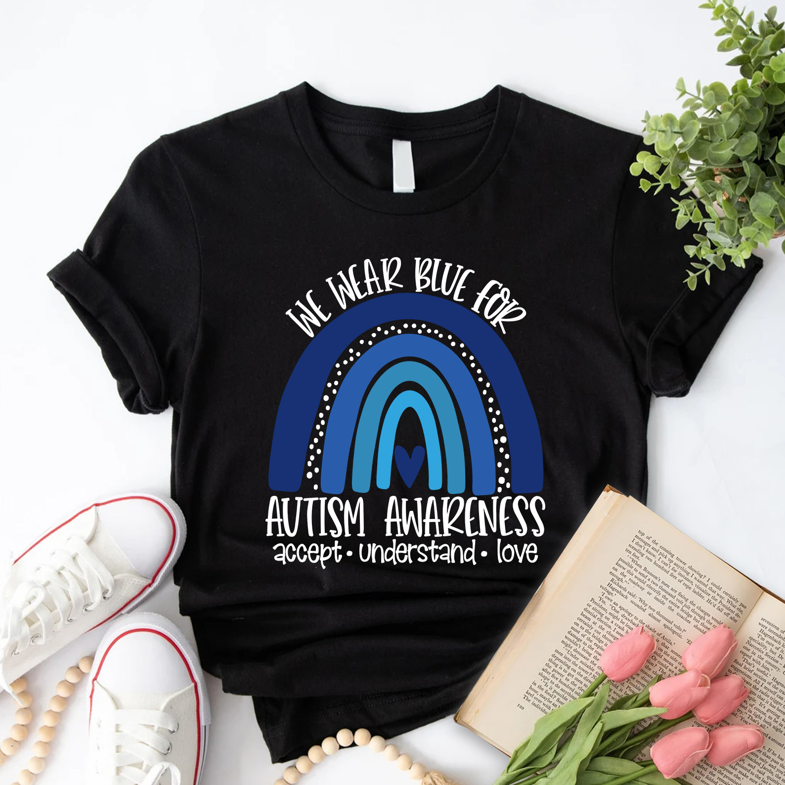We Wear Blue for Autism Awareness Teacher T-Shirt