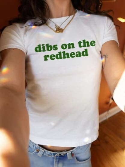 Dibs on the Redhead, St Patrick Day Lucky Girl Shirt