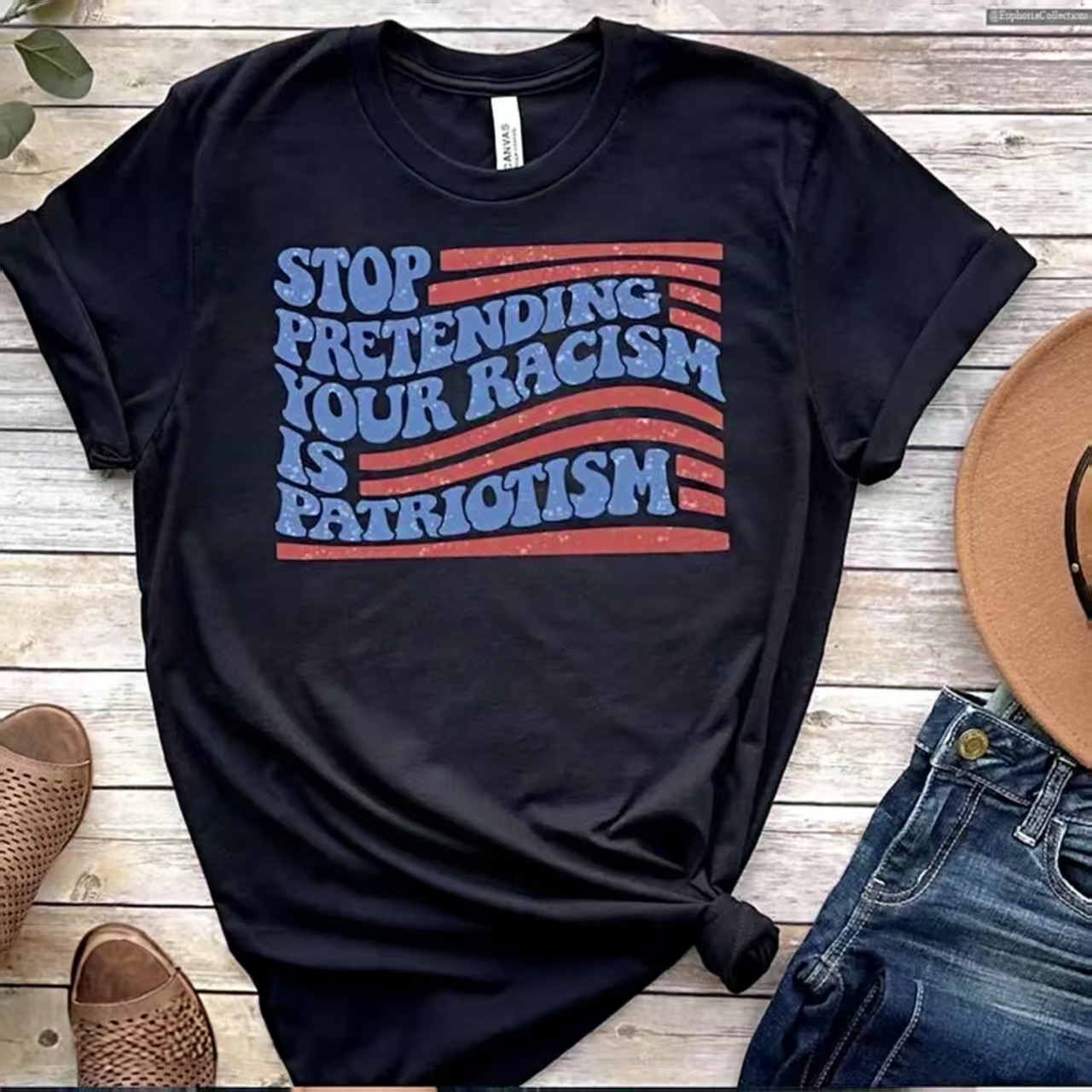 Anti - Racism Callout” Patriotism vs Racism Graphic Tee | Social Justice Shirt