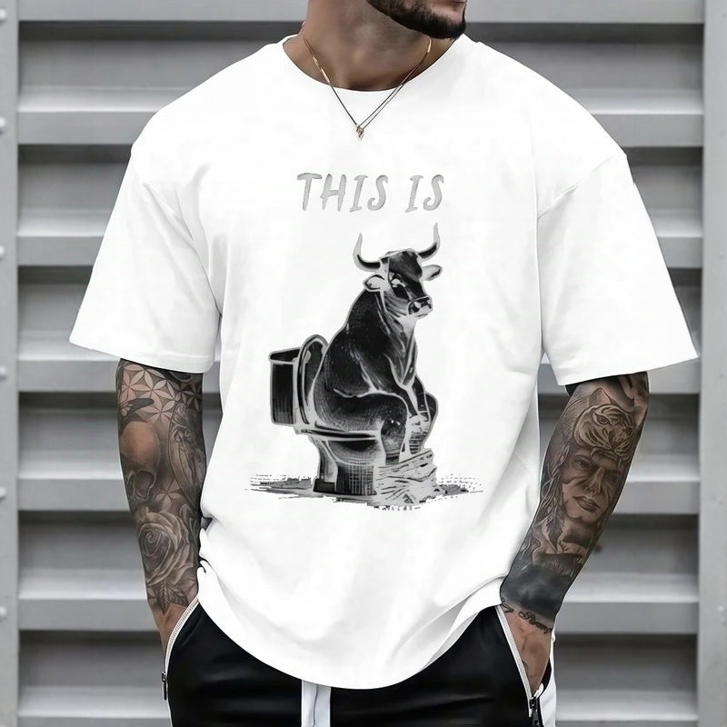 “Absurd Bull Toilet” Weird Meme Black Tee