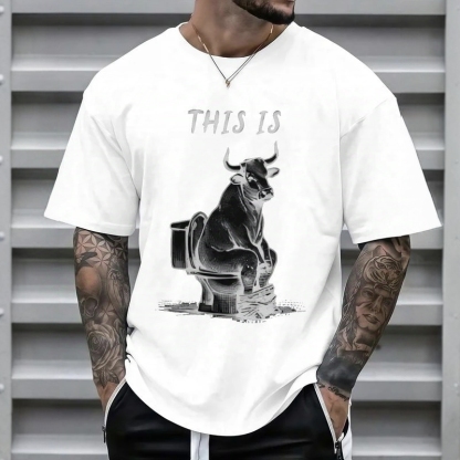 “Absurd Bull Toilet” Weird Meme Black Tee