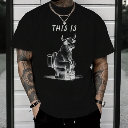 “Absurd Bull Toilet” Weird Meme Black Tee
