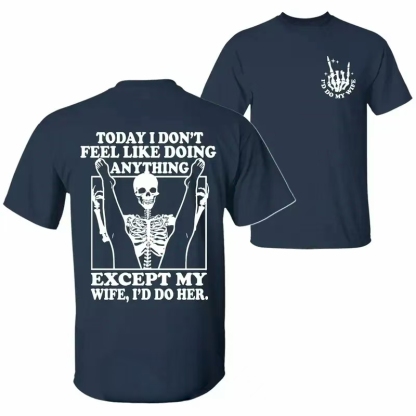 “Lazy Loving Chaos” Skull Couple Humor Tee
