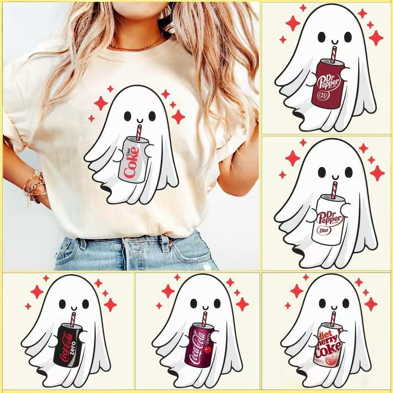 Adorable Ghost & Soda Halloween Tee