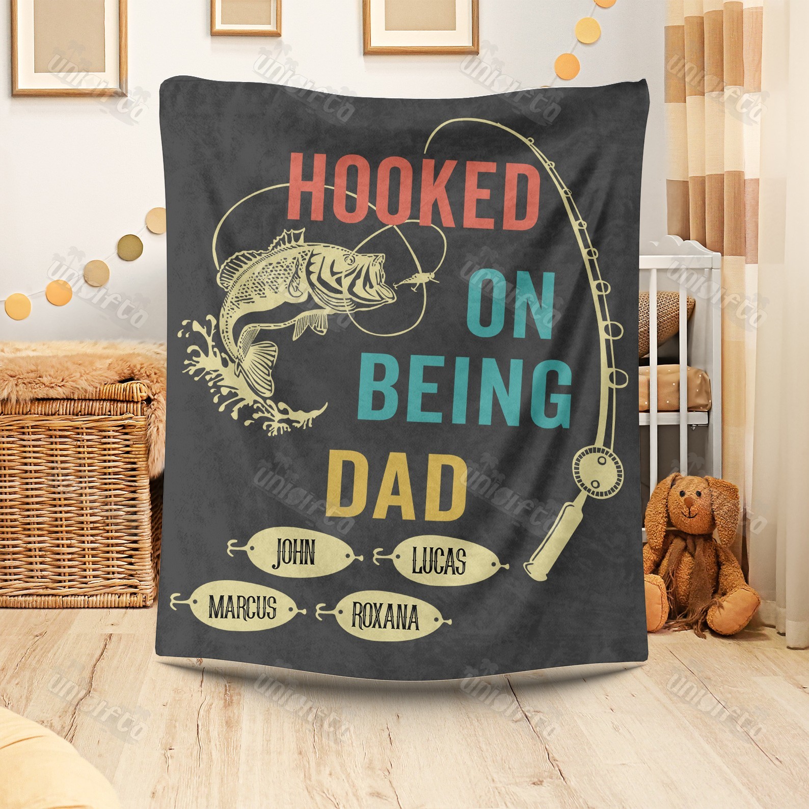 HOOKED ON BEING Customized Blanket