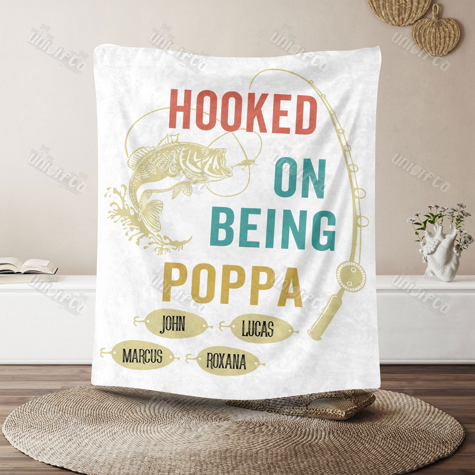 HOOKED ON BEING Customized Blanket