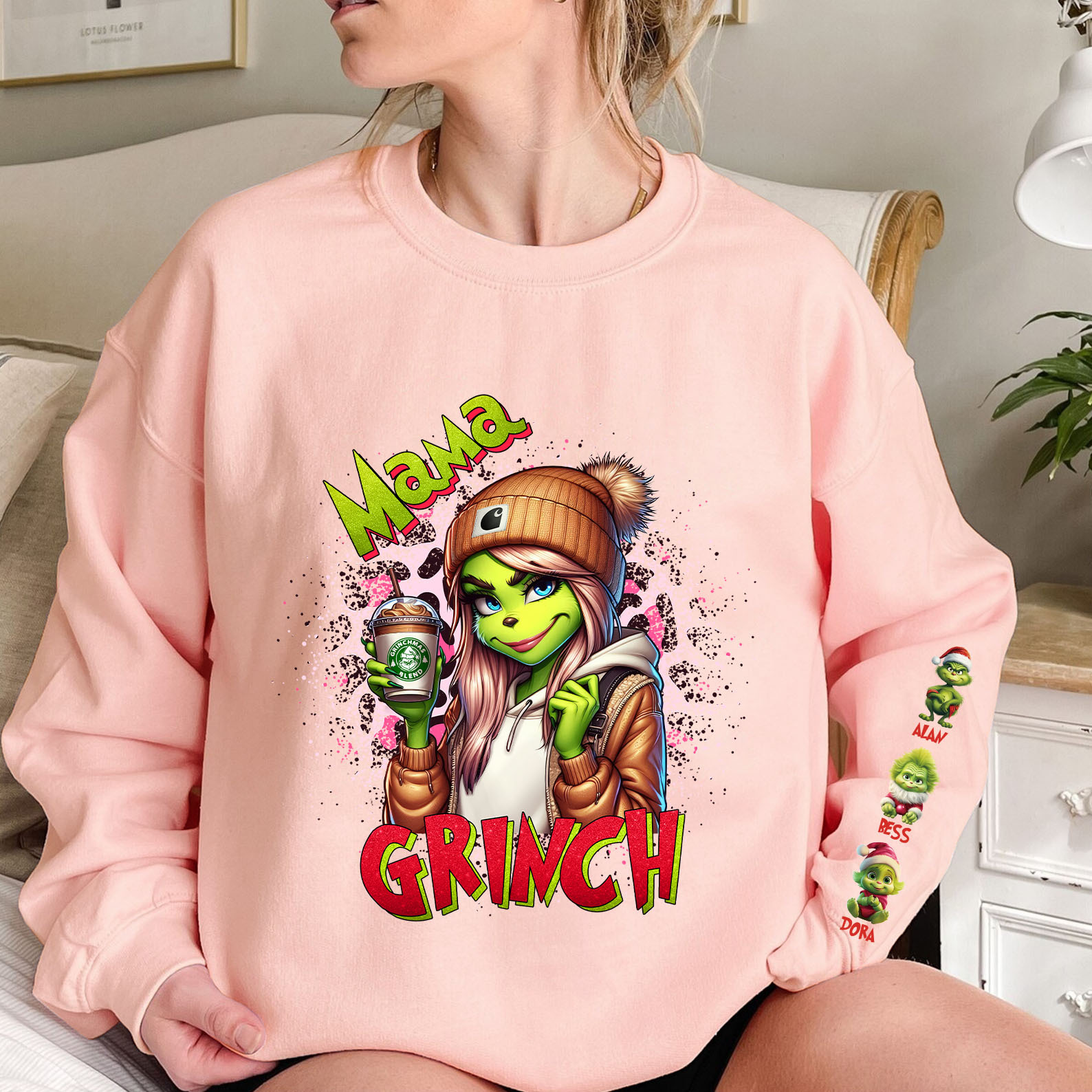 Custom Christmas Movie Characters Mama And Daddy Leopard Kids T-Shirt/Sweatshirt/Hoodie