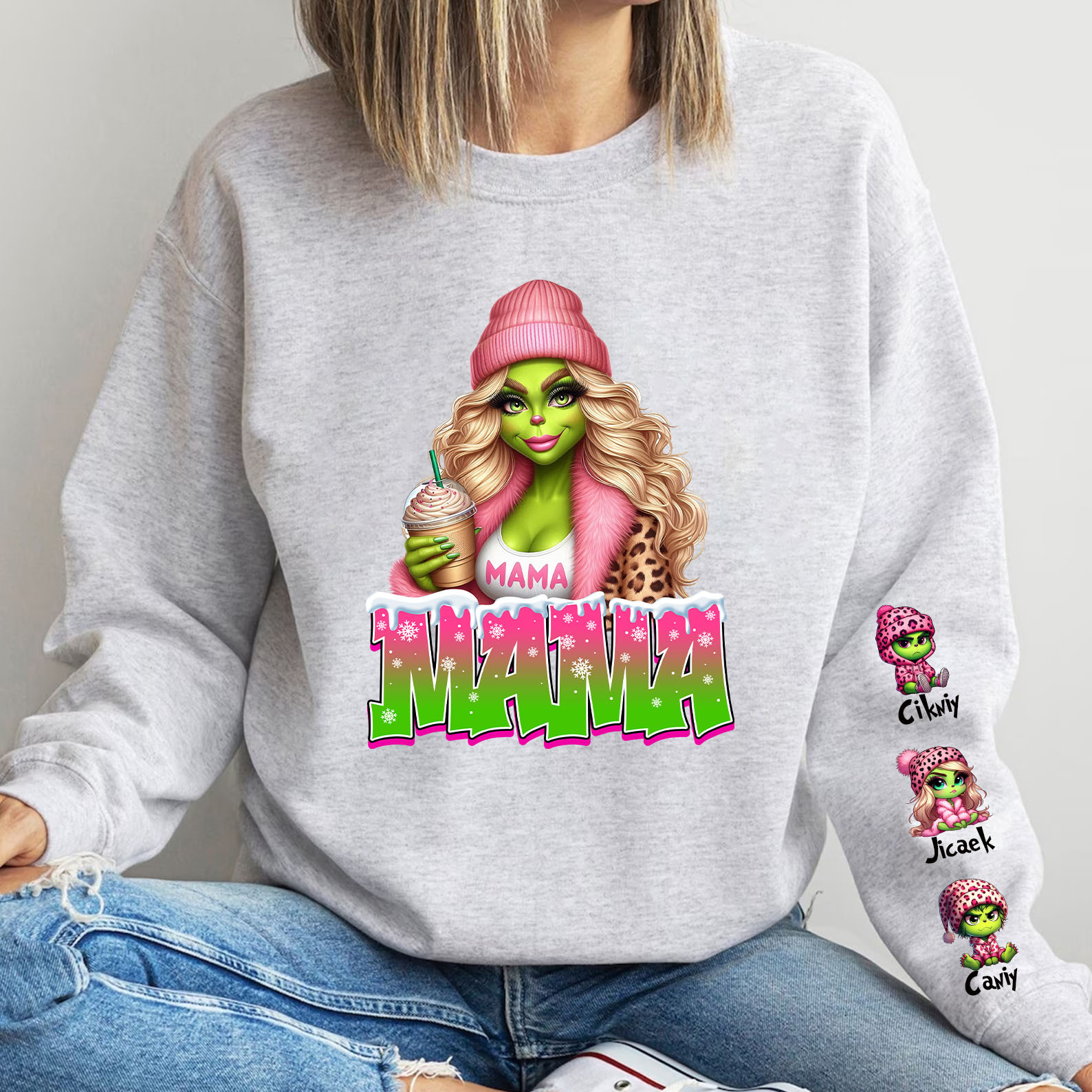 Custom Christmas Sweatshirt Merry Christmas Movie Characters Mama and Daddy T-Shirt/Sweatshirt/Hoodie