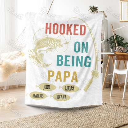 HOOKED ON BEING Customized Blanket