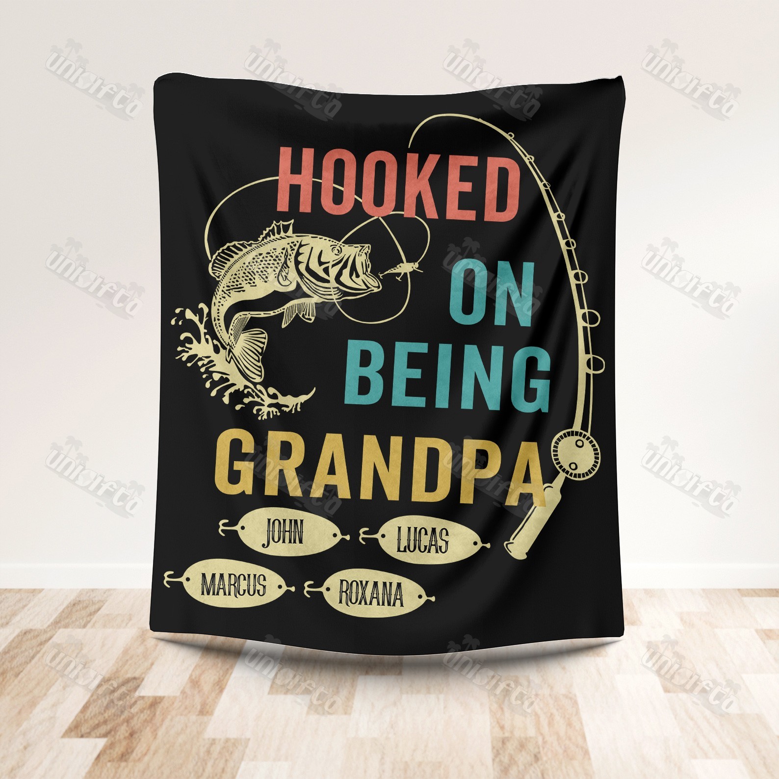 HOOKED ON BEING Customized Blanket