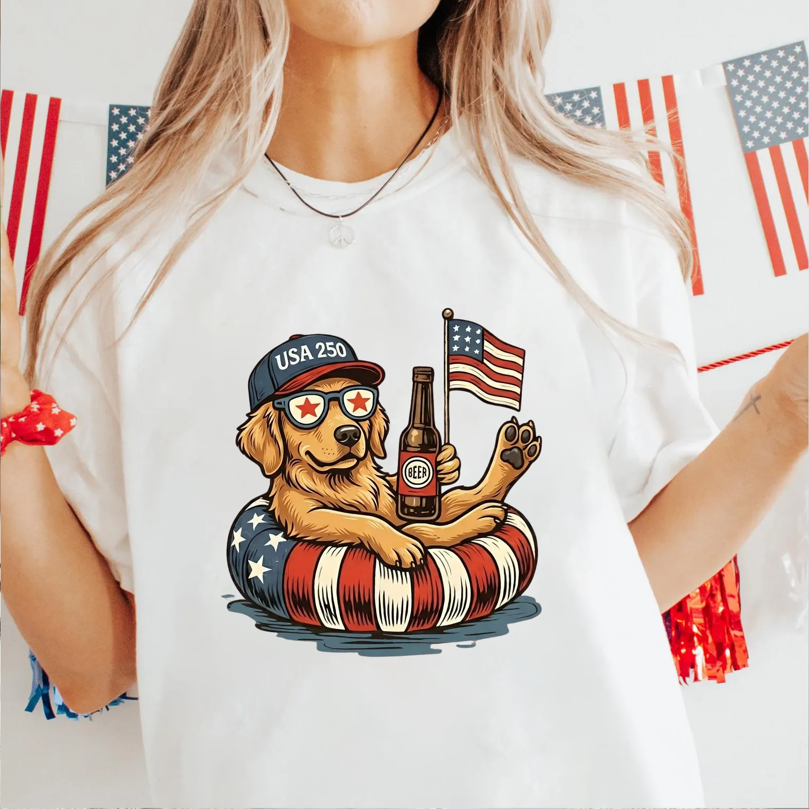 Custom 4th of July Dog Shirt – Turn Your Pet Into a Funny Cartoon