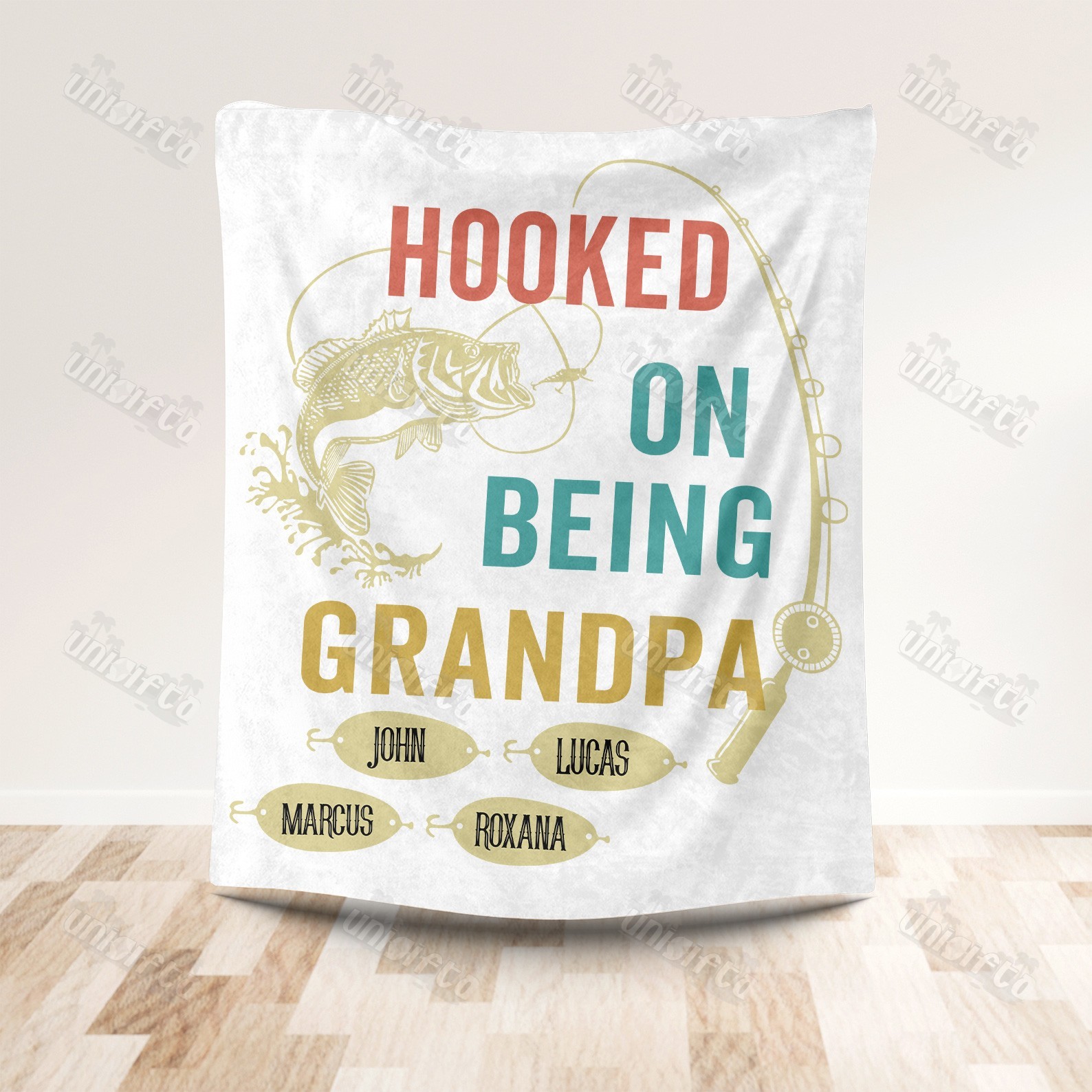 HOOKED ON BEING Customized Blanket