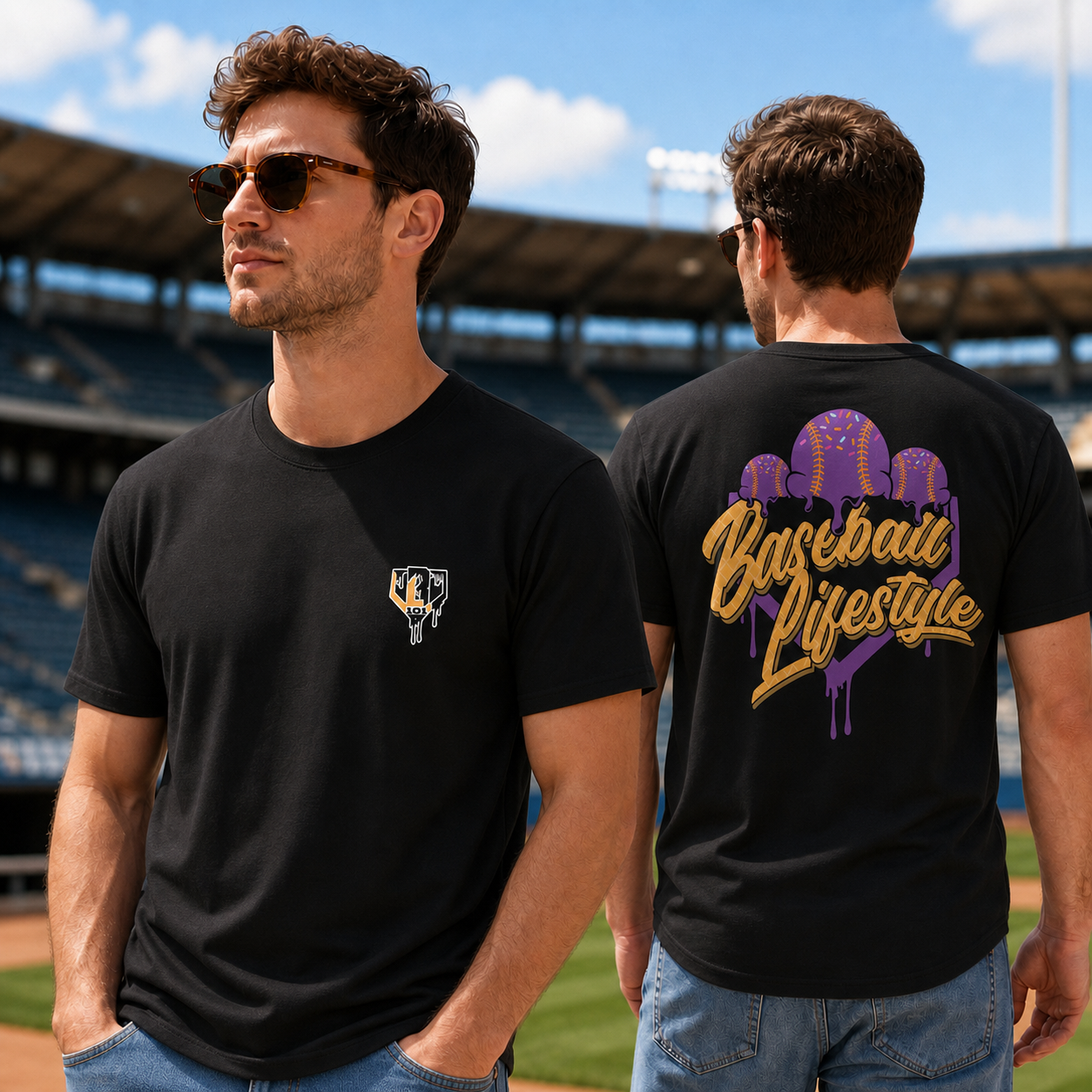Ice Cream Baseball Lifestyle Youth Tee | Lightweight Baseball Graphic Shirt for Kids
