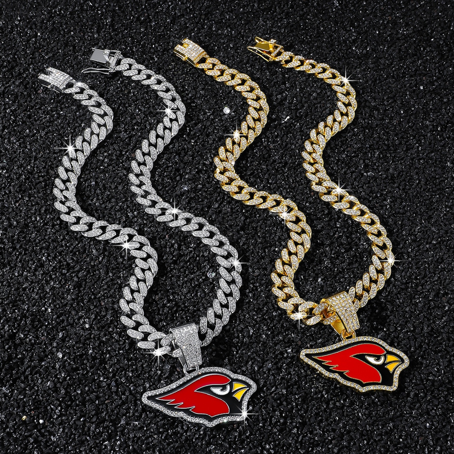 Football Team Cuban Link Pendant Necklace